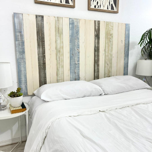 Solid Wood Headboard King Size Farmhouse with Smooth Natural Wood Grain, Handcrafted Wall-Mounted Panel Head Board, Adjustable Height, Modern Farmhouse Bedroom, Built to Last