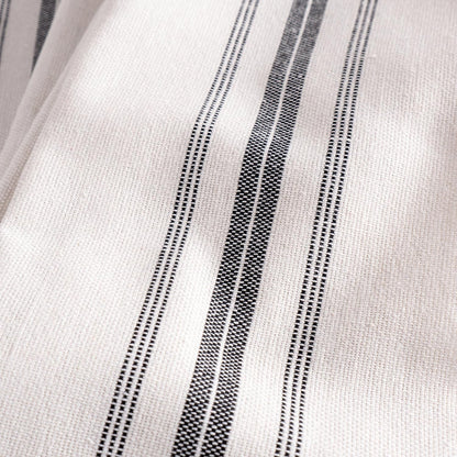 Classic Farmhouse Stripe Kitchen Towels, Pure Cotton Dish Towels, Towel Dish Cloths for Cooking, Cleaning, and Dining, Set of 12, Charcoal