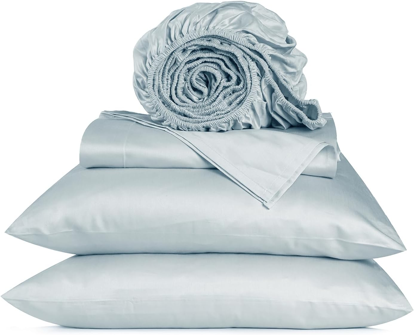 800 Thread Count King Size Sheets Egyptian Cotton, Long Staple Sheets, Soft & Breathable, 4 Pc Bed Sheet Sets for King Size, Luxury Hotel Sateen Sheets Fits 16" Deep Pocket - Navy Blue