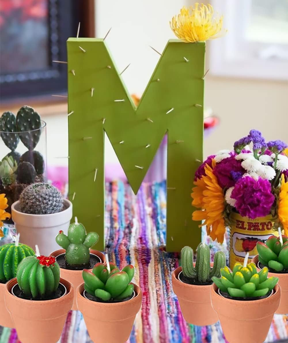 Cactus Tealight Candles with Tiny Terracotta Pots Holder, Succulent Baby Shower Favors Decorations, Delicate Decorative Candles Valentine'S Day Birthday House-Warming Party Spa Home Decorates (6)…