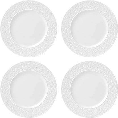 Blossom Lane 4-Piece Accent Plate Set, 4.10 LB, White