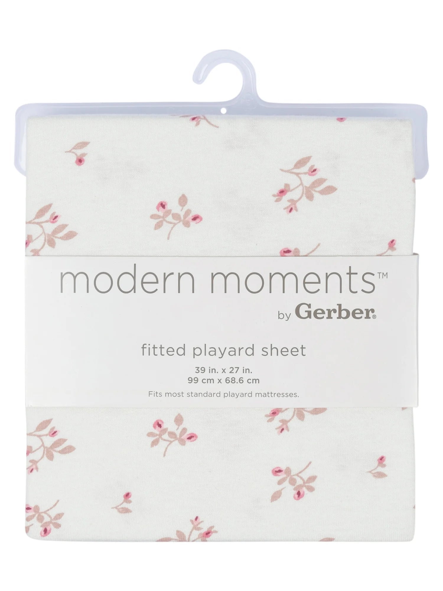 by Gerber Baby & Toddler Girl Ultra Soft Playard Sheet, Ivory Flowers