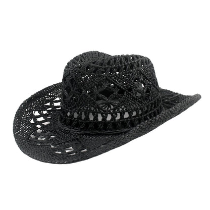 Straw Cowboy Hat Wide Brim Sun Hat Cowgirl Summer Panama Hat Men Women Sombrero Travel Outdoor Family Hat