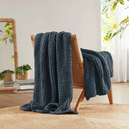 Madison Hand Made Chunky Double Knit Throw Blanket