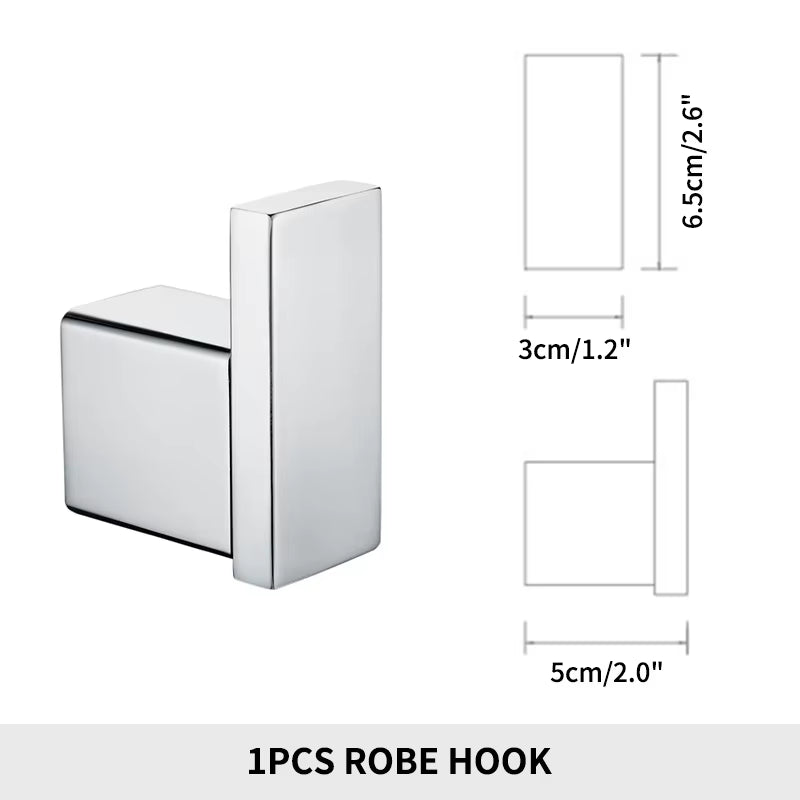 Stainless Steel Bathroom Accessories Wall Shelf Towel Bar Rack Rail Toilet Brush Roll Paper Holder Soap Dish Bathroom Hardware