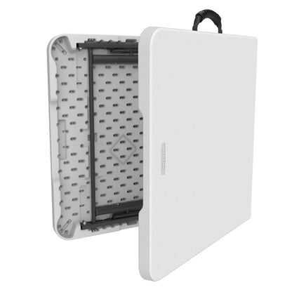 4 Foot Fold-In-Half Adjustable Height Table, Indoor/Outdoor Essential, White (80509)