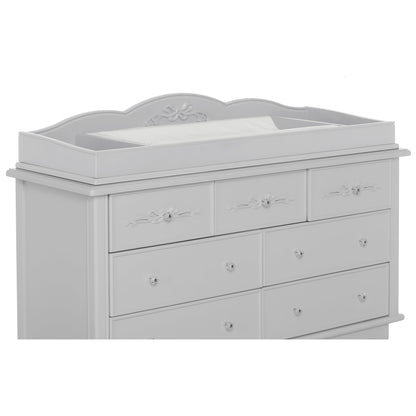 Evolur Aurora Change Tray I Lasting Quality I Intricate Ribbon Bow Scrollwork, Silver Mist