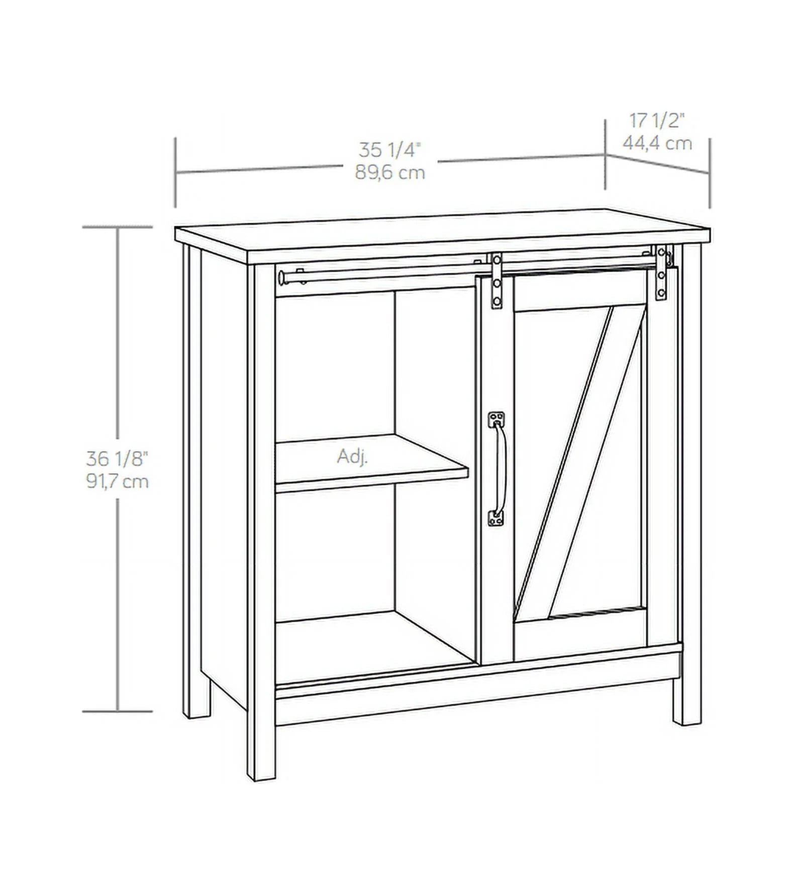 Modern Farmhouse Accent Storage Cabinet, Rustic Gray Finish