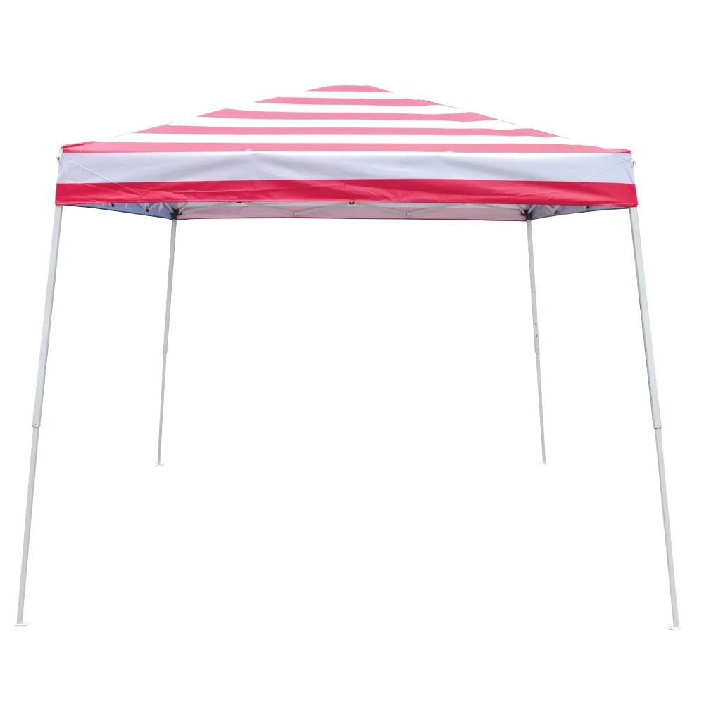 10 X 10 Pop up Canopy Tent, Instant Slant Leg Portable Shade Tent with Carrying Bag, American Flag