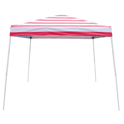 10 X 10 Pop up Canopy Tent, Instant Slant Leg Portable Shade Tent with Carrying Bag, American Flag