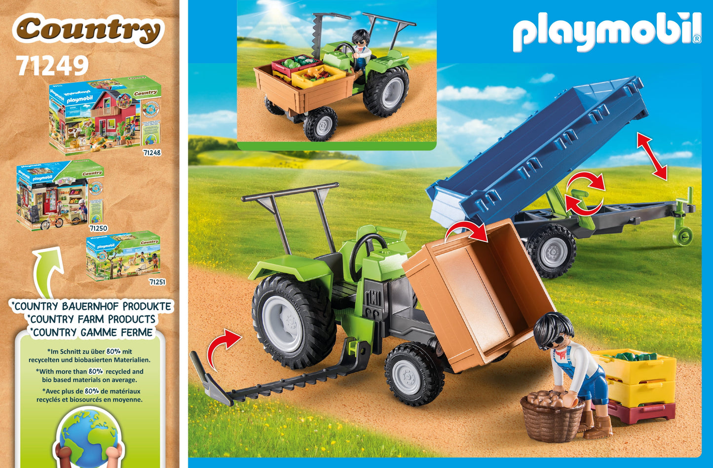 Harvester Tractor with Trailer