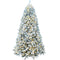 6.5-Ft Winter Snow Pine Pre-Lit Flocked White Artificial Christmas Tree with White LED Lights