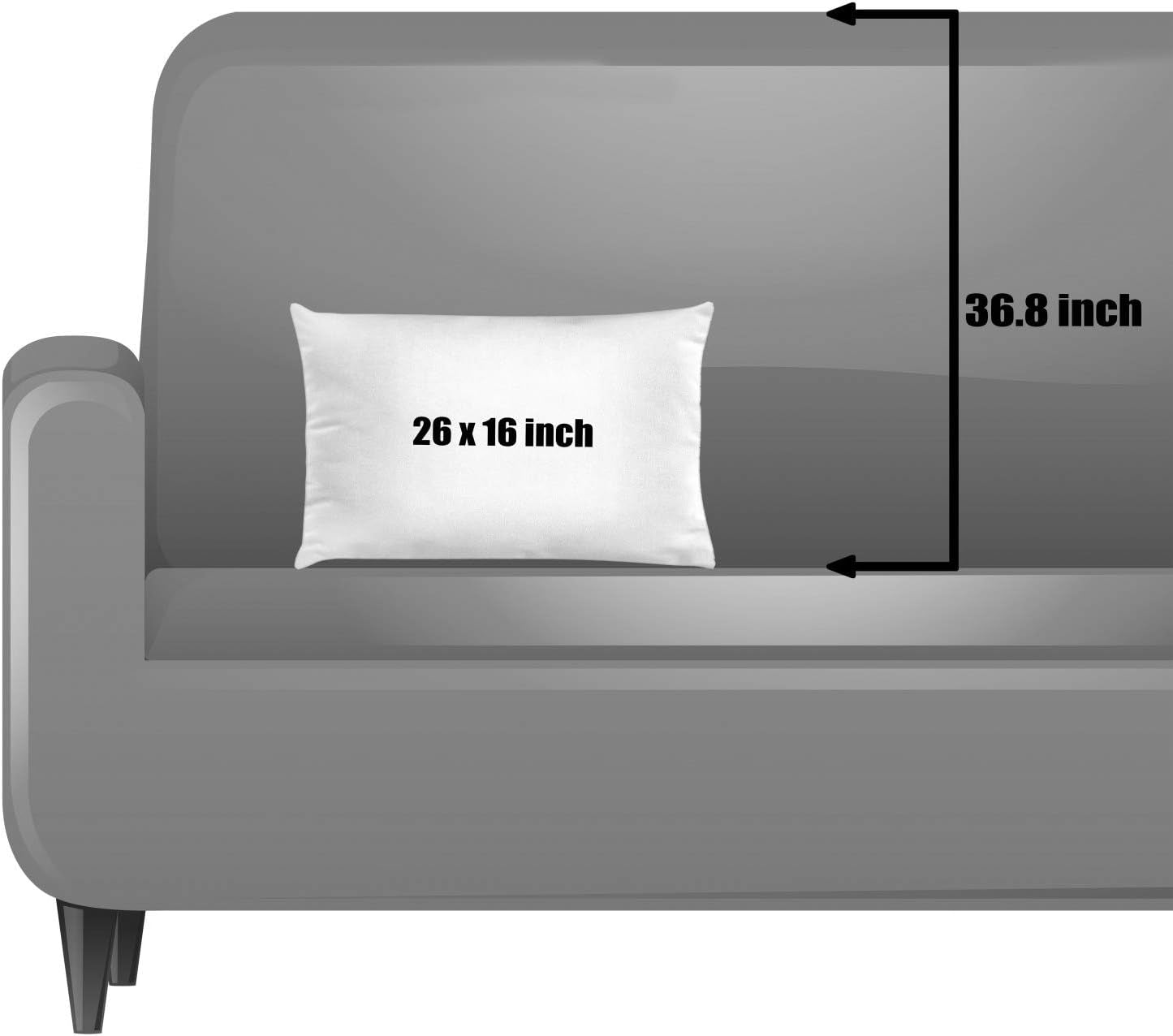 Sports Throw Pillow Cushion Cover, Sports Equipment Football Soccer Darts Ice Hockey Baseball Basketball Theme, Decorative Rectangle Accent Pillow Case, 26" X 16", Black Orange