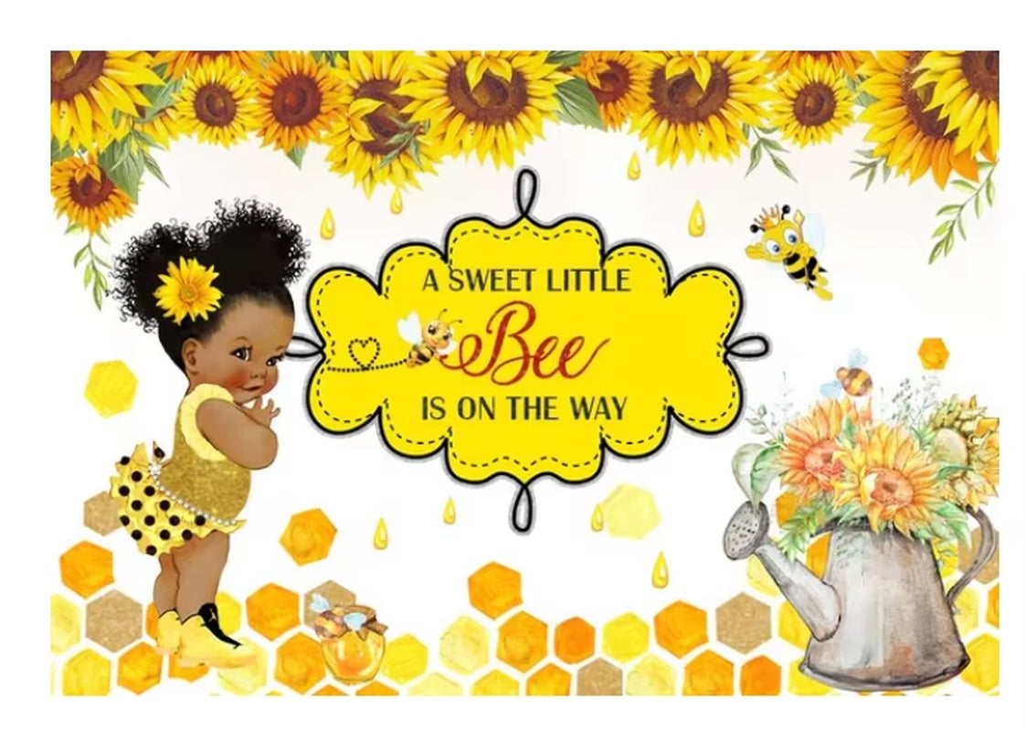 Maya the Bee Photography Background Sunflowers Baby Bee Day Newborn Backdrops Photo Studio Birthday Party Backdrops Custom