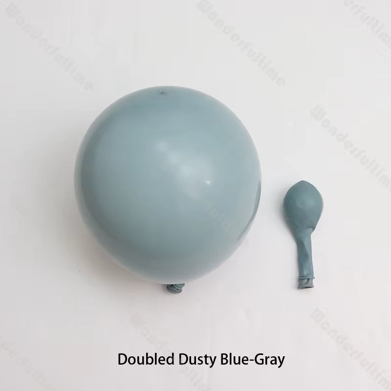 5/10/12/18Inch Doubled Dusty Blue Grey White Sand Balloons Boho Farm Theme Birthday Boy Decorations Custom Balloons Garland Arch