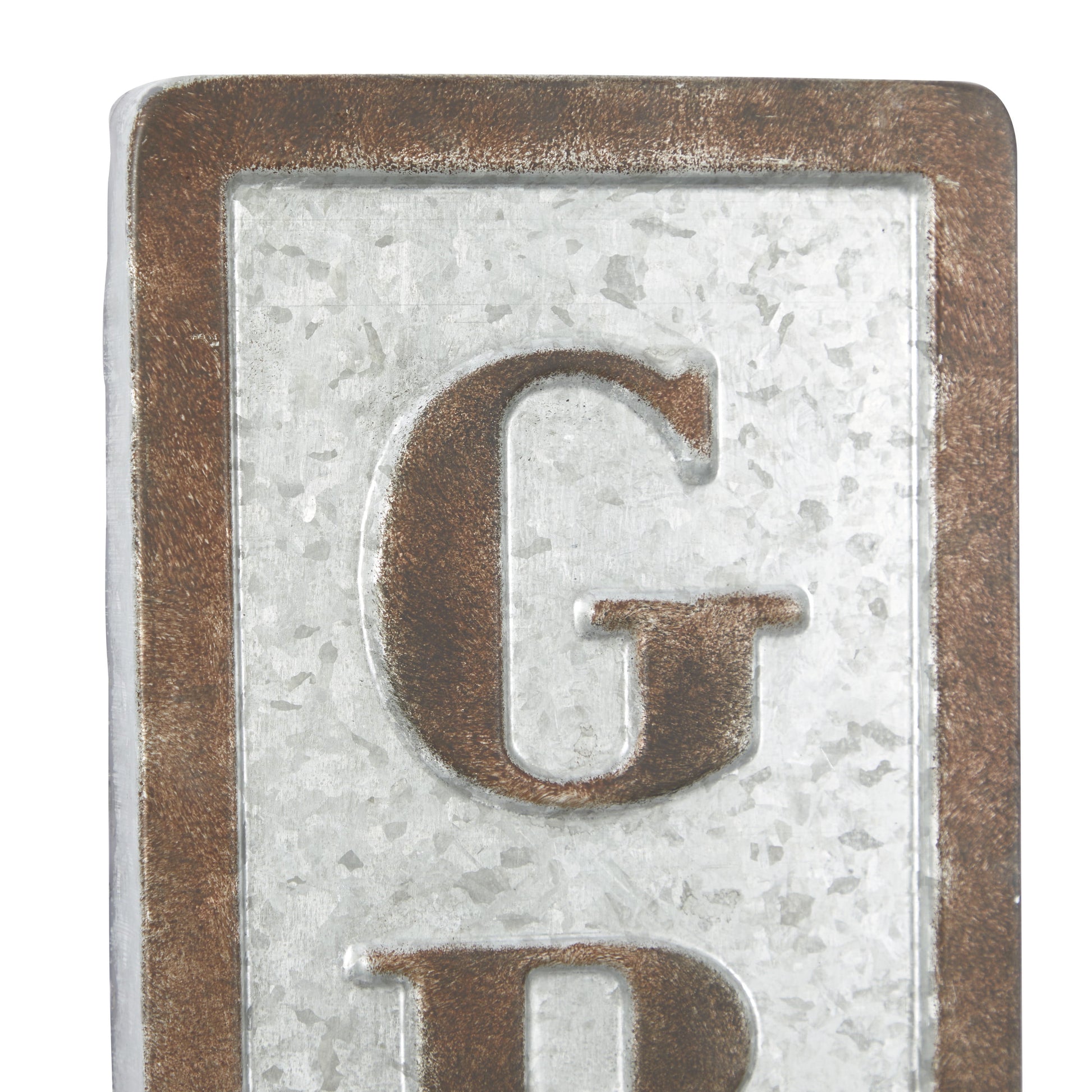 Indoor Brown Metal Farmhouse Sign Wall Decor