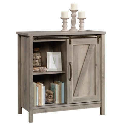 Modern Farmhouse Accent Storage Cabinet, Rustic Gray Finish