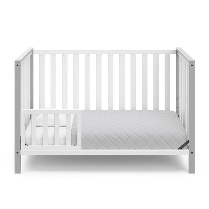 Modern Pacific 4-In-1 Convertible Baby Crib, Pebble Gray