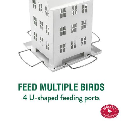 White Farmhouse Hanging Bird Feeder - 2.8 Lb. Capacity
