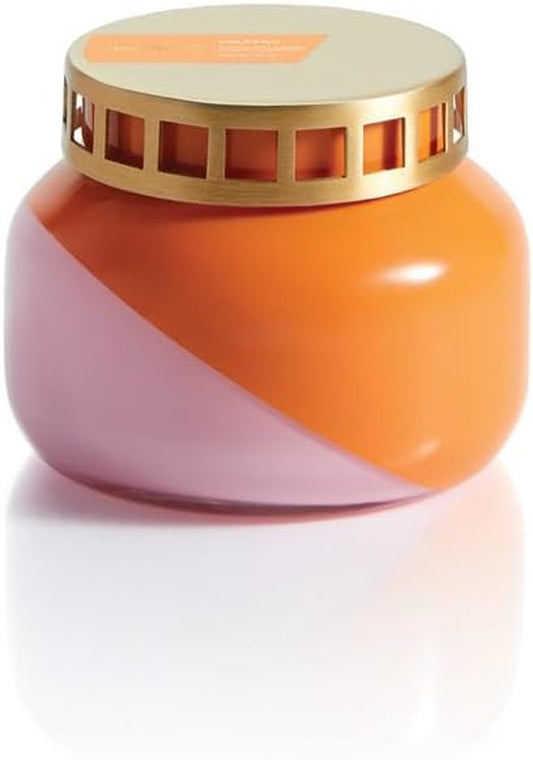 Dual Tone Signature Jar Candle - Luxury Tropical Scented Candles - Long Lasting Soy Wax Blend - Comes in Decorative Glass Jar for Room Decor (Volcano, 8 Oz)