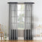 Marjorie Sheer Voile Curtain, Single Panel, Gray, 59" W X 63" L