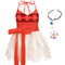 Baby Girl Moana Costume Princess Clothes Halter Backless Jumpsuit Dress Tulle Sundress Adventure Outfits