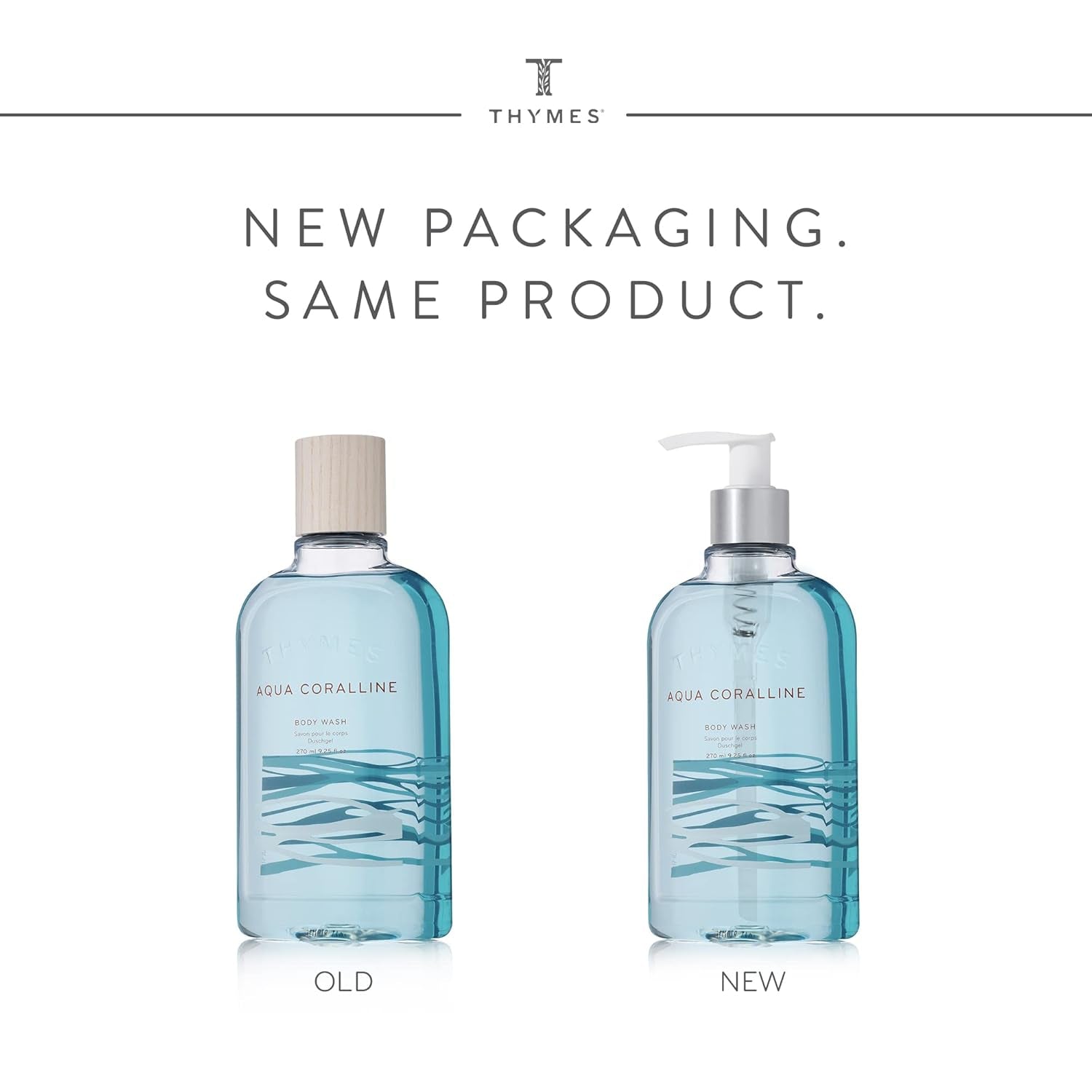 Moisturizing Body Wash with Pump - Body Soap - Bath Products - Skin Care - Liquid Soap with Notes of Water Lily, White Cyclamen, Driftwood, Yuzu, & Bamboo (Aqua Coralline, 9.25 Fl Oz)