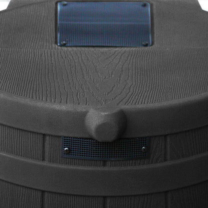 Rain Wizard 50 Gallon Plastic Rain Barrel Water Collector, Black
