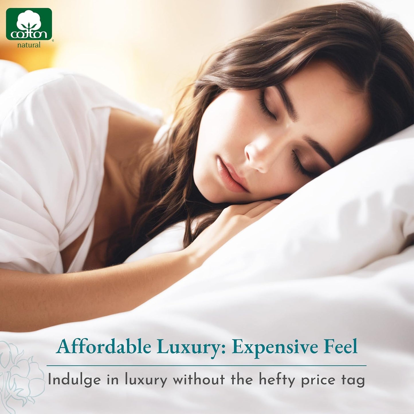 Twin Size Sheet Set - 100% Cotton 500 Thread Count, Cooling Deep Pocket Bed Sheets with Fitted Elastic Sheet, Extra Soft Luxury Hotel Quality - Ivory