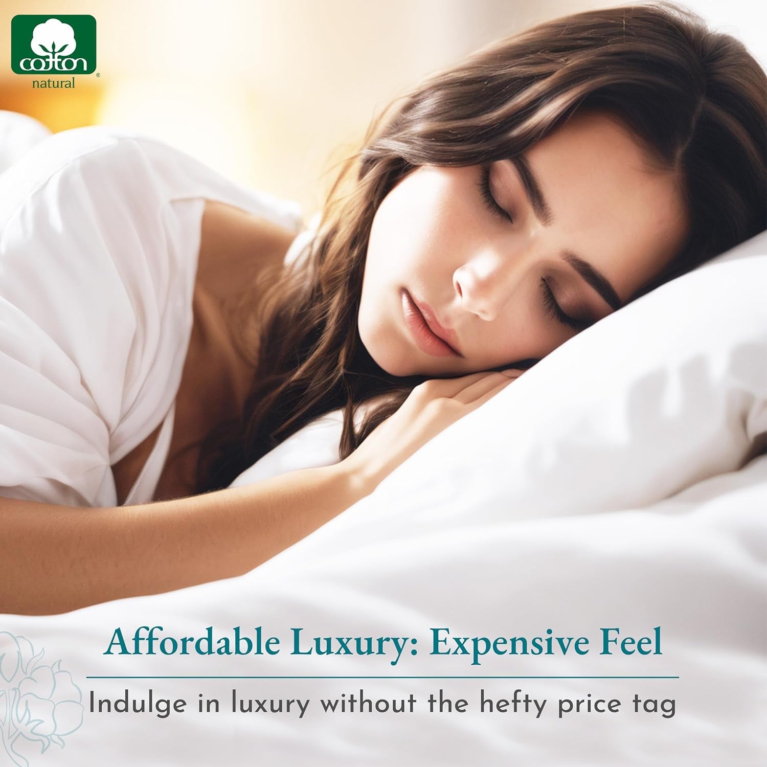 Twin Size Sheet Set - 100% Cotton 500 Thread Count, Cooling Deep Pocket Bed Sheets with Fitted Elastic Sheet, Extra Soft Luxury Hotel Quality - Ivory