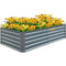 VEVOR Galvanized Raised Garden Bed, 80 X 40 X 19 Metal Planter Box, Gray Steel Plant Raised Garden Bed Kit, Planter Boxes Outdoor for Growing Vegetables,Flowers,Fruits,Herbs,And Succulents