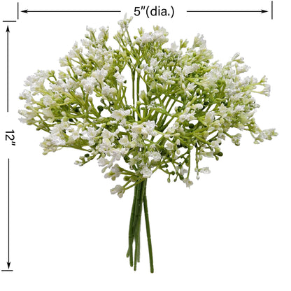 12 Inch Artificial Baby'S Breath Flower Pick, White Color. Indoor Use.