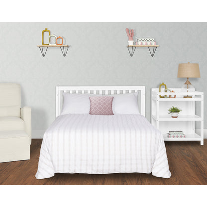 Milo 5 in 1 Convertible Crib and Changing Table with Free Changing Pad in White