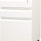 3-Drawer Mobile File Cabinet (Under Office Desk), Assembled except Casters, Fits Letter/Standard Sizes, White