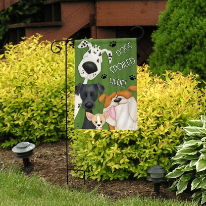 Spoiled Dogs Fall Garden Flag