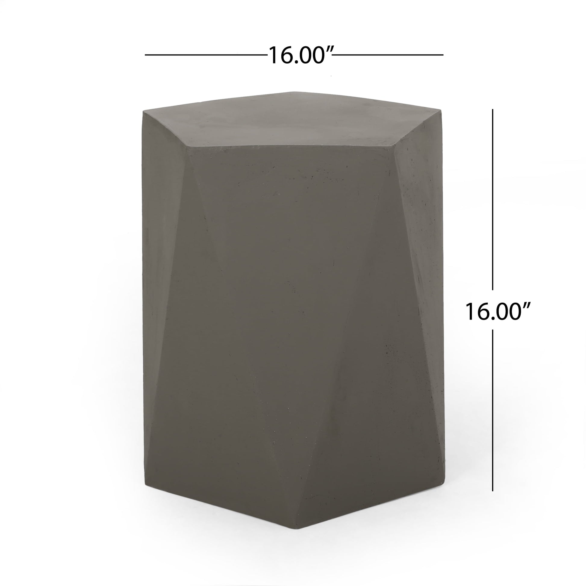 Sandy Outdoor Side Table, Light Gray