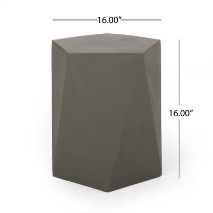 Sandy Outdoor Side Table, Light Gray