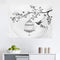 Hummingbirds Tapestry, Birds Out of Cages Spring Birdcage on Branch Wings Tail Romantic Love Heart, Fabric Wall Hanging Decor for Bedroom Living Room Dorm, 28" X 23", Black White