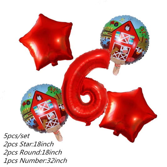 Farm Animals Theme Birthday Party Decoration Kids Paper Napkins Plates Cups Bags Disposable Party Tableware Decorative Plates