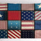 United States Pillow Sham, American Flag Patchwork with Vertical and Horizontal Stripe and Star Forms, Decorative Standard Size Printed Pillowcase, 26" X 20", Red Blue