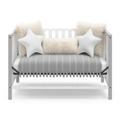 Modern Pacific 4-In-1 Convertible Baby Crib, Pebble Gray