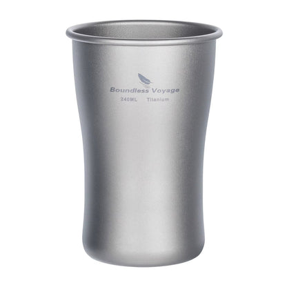 Titanium Beer Travel Mug Single Layer Cup Ultralight Coffee Tea Juicy Cup for Outdoor Camping Picnic Home Use