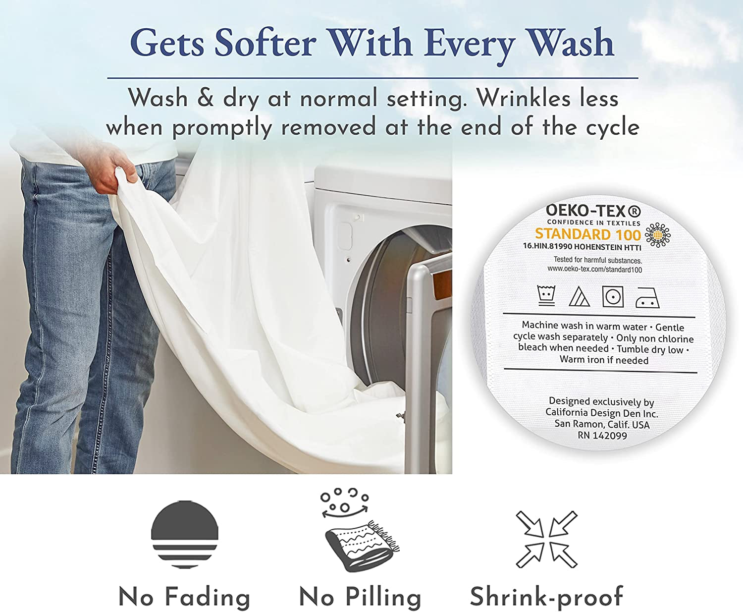 White Twin XL Fitted Sheet, 100% Cotton 400 Thread Count Sateen, 1 Fitted Sheet Only for Home, Fits College Dorm Mattresses (Twin XL, White)