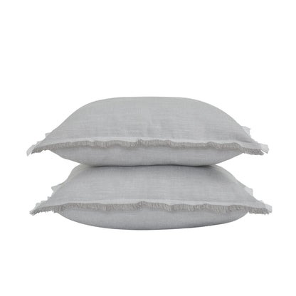 20" X 20" Grey Cotton Decorative Pillows (2 Count)