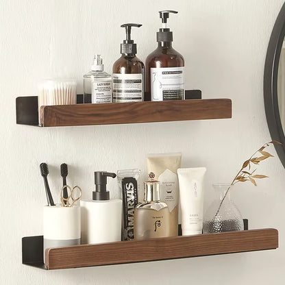 Walnut Wood Black Bathroom Hardware Set Bathroom Towel Rack Towel Rack Toilet Paper Holder Towel Bar Shelf Bathroom Accessories