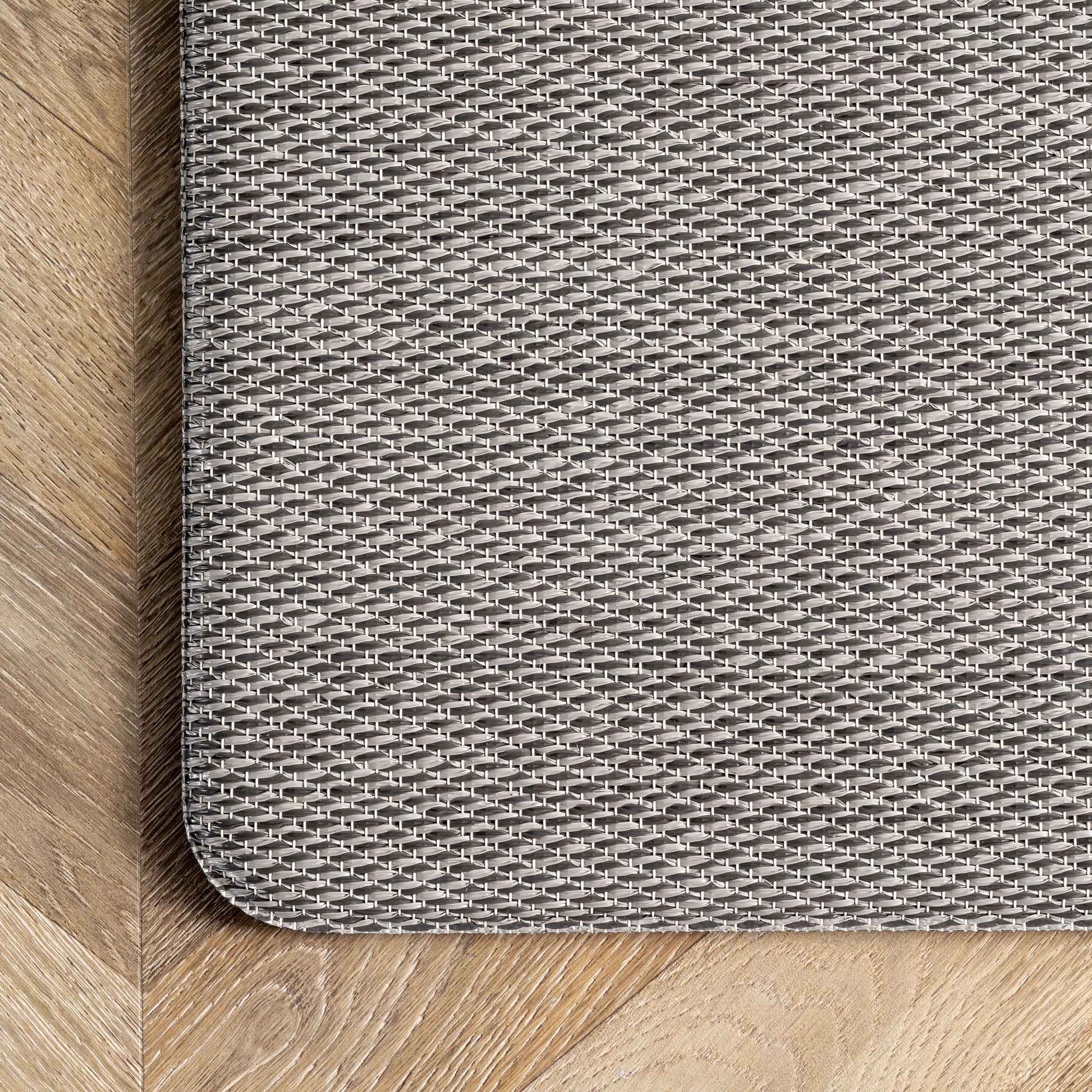 Casual Braided anti Fatigue Kitchen or Laundry Room Comfort Mat, 18" X 30", Light Grey