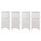FS4423D Outdoor Patio 4 Panel Screen Enclosure Gated Fence, Plastic, White, 44 in H X 24 in D