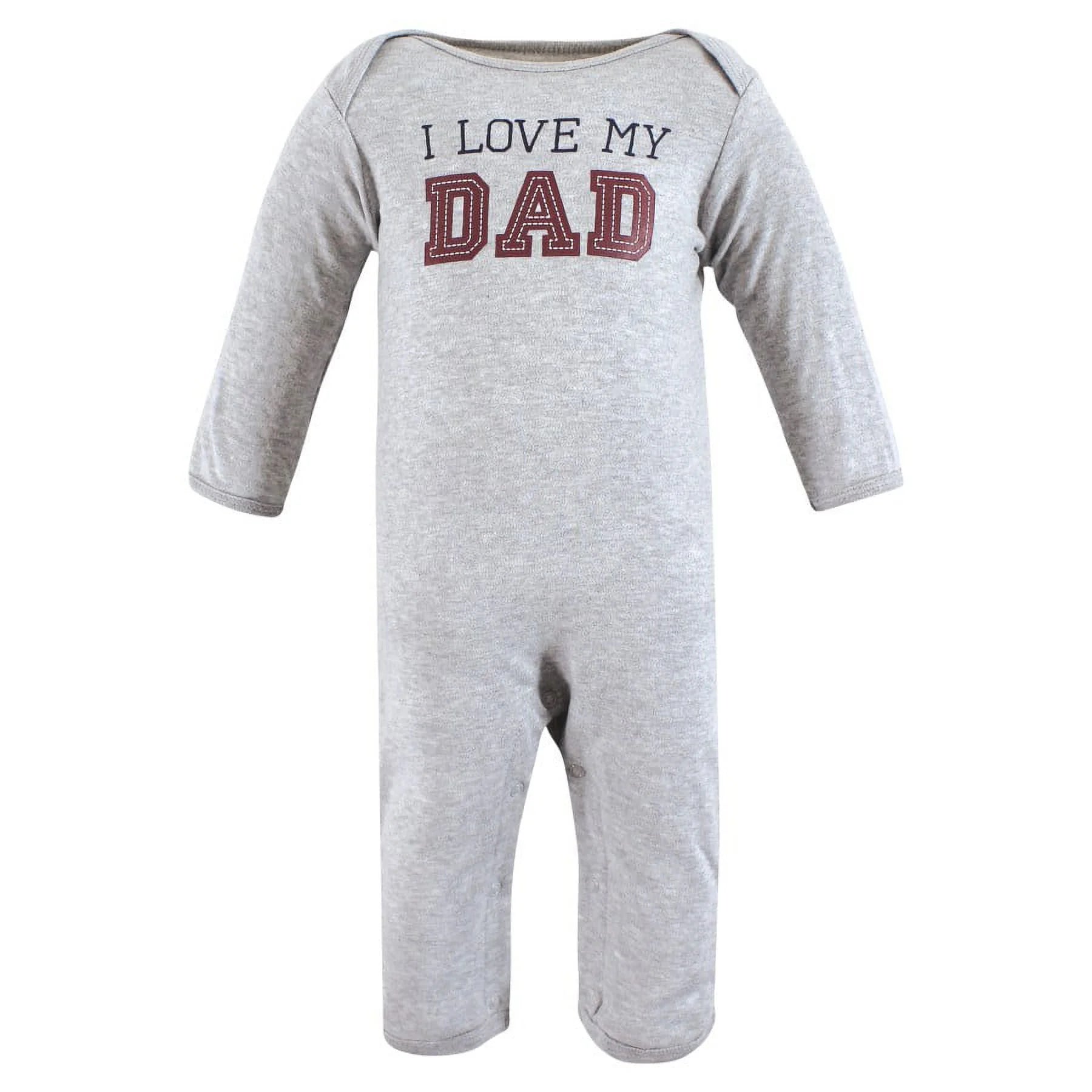 Infant Boys Cotton Coveralls, Love Dad, 18-24 Months