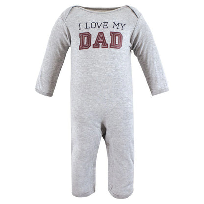 Infant Boys Cotton Coveralls, Love Dad, 18-24 Months