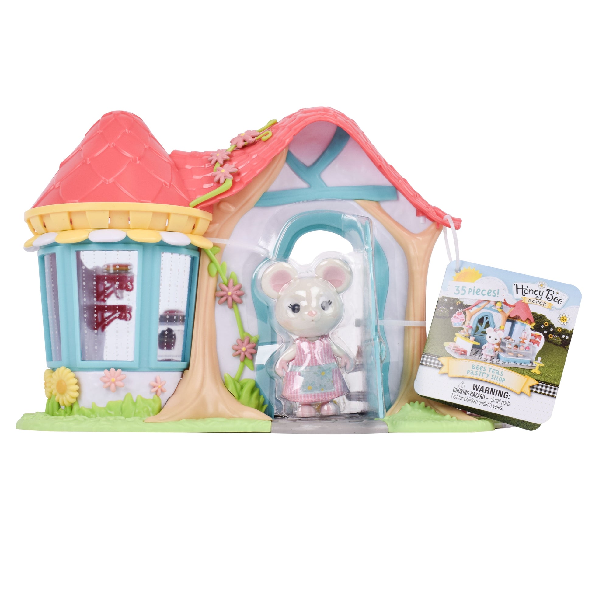 Bees Teas Pastry Shop Playset with Figure, 35 Pieces, Children Ages 3+